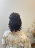 浴衣に合うハーフアップ