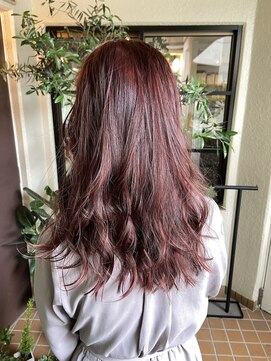 アル(AL) ブリーチ無しのダブルカラー/モーブピンク