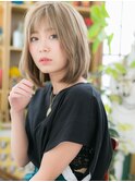 外国人風インナーハイライト前下がり金髪ボブh川口10代20代30代!