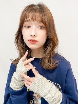 レア 表参道(L'ea) 黒髪クラゲヘアーオリーブグレー小顔ココアベージュ