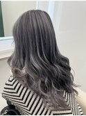 外国人風バレイヤージュ・ハイライトカラーアッシュグレージュ