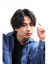 ネイビー(NAVY)&nbsp;ツイストスパイラル センターパート 襟足あり