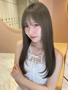 グロー 大宮(GLROW) 韓国　レイヤー　暗めカラー　オリーブベージュ　大宮