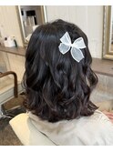 ハーフツイン×リボン