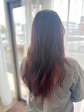 クロエ バイ ラヴィズム 紫竹山店(CLOE by LUVISM) ブリーチインナーカラーレッド