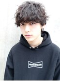 渋谷メンズミディアムパーマ波巻きスパイラルパーマサーフカール