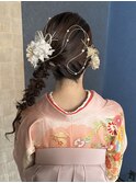 袴 ヘアセット 卒業式 編み下ろし 辻堂