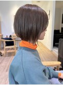 Say.ショートボブブルーカラーホワイトグレージュデジタルパーマ