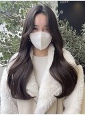 #62/韓国/韓国風/レイヤーカット/後れ毛/くびれヘア/前髪/表参道