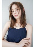 【GEEKS渋谷】顔周りレイヤー/ロングウルフ/グレージュ/春夏ヘア