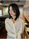 【あきら】韓国ヘアハッシュカットミディアムレイヤーカット