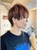 ハイライト☆アプリコットオレンジ☆大人ショートくびれショート