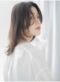 ★センターパートウェットヘアくびレイヤースタイル20代30代★1