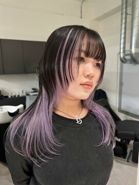 アドネ プライム(adne prime) パープル/クラゲヘアー/ハッシュカット/ミディアムレイヤー