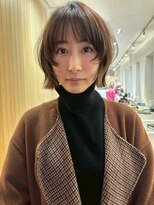 ブクレット(Bouclettes)&nbsp;ショートレイヤーボブ/透明感ブラウン/顔まわりカット