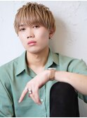 ツーブロックショートレイヤーマッシュブリーチ韓国ダウンバング