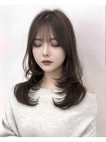 アトラスサロン 札幌大通り(Atras.salon)&nbsp;オリーブブラウンの髪質改善レイヤーミディアム