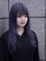 エクラ(ECLAT)&nbsp;ハッシュカット×ハイトーンブルーカラー