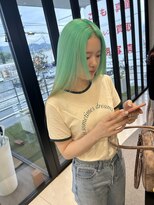 アース 山形店(HAIR&MAKE EARTH)&nbsp;ミントグリーンとミルクティーグラデーション