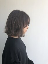 ヘアメイク オブジェ(hair make objet) スペシャルハイライトな切りっぱなしボブ