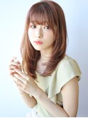 『オレンジブラウンカラー』『ナチュラルに可愛く』レイヤーヘア
