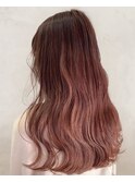 20代30代◎大人可愛い☆グラデーション×ピンググレージュ