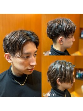 アールドボーテ 理容室(R de Beaute) ナチュラルセンター刈り上げスタイル