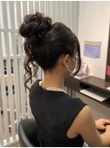 ヘアセット、お団子