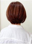 20代30代40代ハイライト暖色系カラー大人ボブ透明感小顔