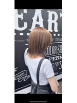 アース 三田南ウッディタウン店(HAIR&MAKE EARTH) 20代30代ミニボブグレージュ小顔美肌ストレート丸み