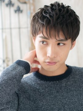 メンズヘア ビーセカンド 草加店(MENS HAIR B-2) グレージュカラーで好感度あがる！くせ毛束感ショートW草加