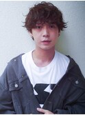 ダークアッシュニュアンスパーマ韓国マッシュスペインカール