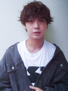 レジュアル(RESSUAL) ダークアッシュニュアンスパーマ韓国マッシュスペインカール