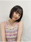 ◎切りっぱなしボブ縮毛矯正ミニボブストレートパーマ
