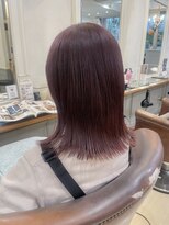 ネオリーブアイム 横浜西口店(Neolive aim)&nbsp;小顔ワンレンボブ透明感ピンクブラウン横浜【成田】