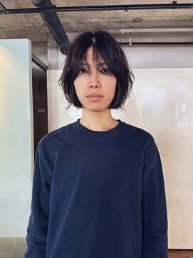 ノラジャーニー(NORA Journey) メンズボブウルフメンズミディアムレイヤーカットメンズウルフ