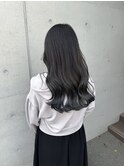 黒髪暗髪グラデーションカラー透明感ツヤ髪ロングヘア20代30代