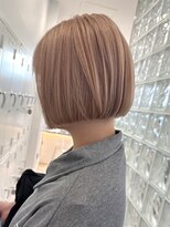 サンク 原宿 表参道(cinq) 原宿ブリーチなしダブルカラーミルクティーベージュミディアム