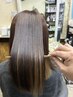【カットなしのコースです】質感調整矯正+根元カラー+ケアトリートメント
