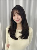 韓国ヘア/レイヤー/顔周りカット/ブリーチなしカラー/髪質改善