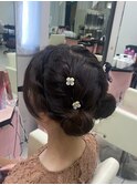 【ヘアセット】ねじりツインお団子/梅田駅