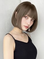 ユーフォリア 銀座(Euphoria)&nbsp;韓国/小顔/ボブ/オリーブグレー/銀座/レイヤーカット