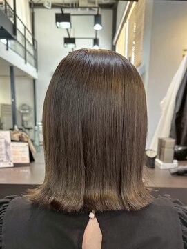 エクファ ヘア シェリル 草津 南草津店(ex-fa hair cherir) 黒髪カタログ/クラゲヘアー/オリーブグレー/南草津