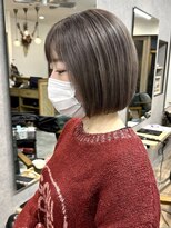 リベストバイジェービー 稲毛(li best. byjb)&nbsp;ダークアッシュ/大人ガーリー/似合わせカット[稲毛/白髪ぼかし]