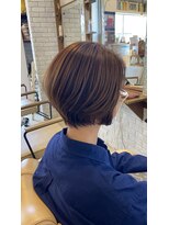 ミルク(MILK) ショートボブ×白髪染め×白髪ぼかし×丸みショート×髪質改善