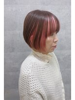 コワフュールトーリ フジグラン店(COIFFURE TORI)&nbsp;ピンクインナーボブ×ナチュラルグラデーション