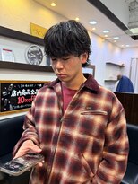 ヒップスリンク(Hip's Lnk)&nbsp;シャドウパーマショートマッシュ波巻きツイストスパイラルメンズ