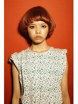 ブーケ(BOUQUET)&nbsp;マッシュボブラウンドバング艶オレンジ　北青山　外苑前