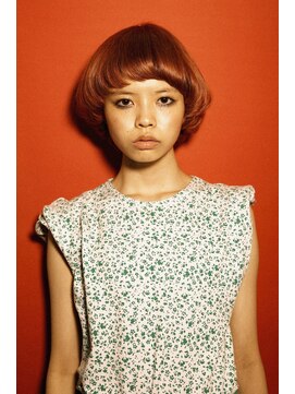 ブーケ(BOUQUET) マッシュボブラウンドバング艶オレンジ　北青山　外苑前