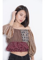 カリン 横浜店(carin)&nbsp;【carin横浜】＊艶髪ワンレンボブ＊【ロブヘア/マロンベージュ】